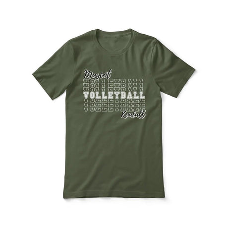 Custom Volleyball Shirt With Mascot and Volleyball Player Name on a Unisex T-Shirt