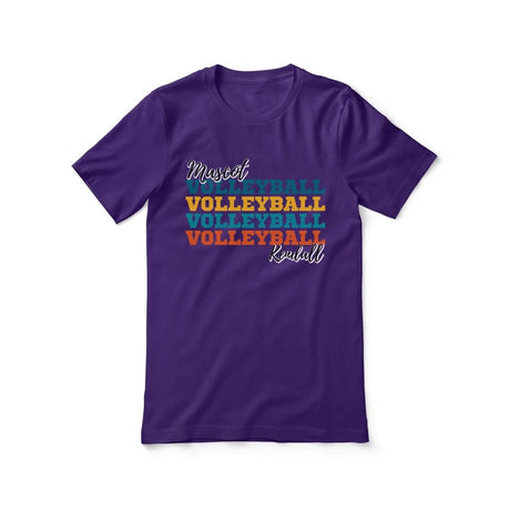 Personalized Volleyball Volleyball Volleyball Shirt With Mascot and Volleyball Player Name on a Unisex T-Shirt