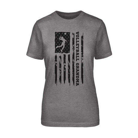 Volleyball Grandma Vertical Flag on a Unisex T-Shirt with a Black Graphic