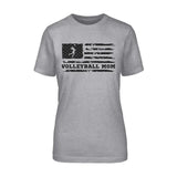 Volleyball Mom Horizontal Flag on a Unisex T-Shirt with a Black Graphic