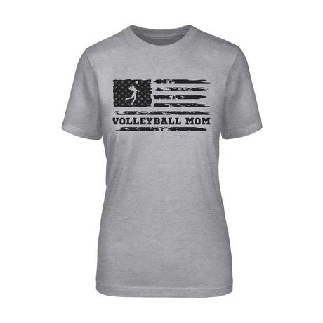 Volleyball Mom Horizontal Flag on a Unisex T-Shirt with a Black Graphic