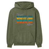 Personalized Wrestling Wrestling Wrestling on a Hoodie With Mascot and Wrestler Name on a Hoodie