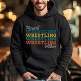 Personalized Wrestling Wrestling Wrestling on a Hoodie With Mascot and Wrestler Name on a Hoodie