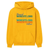 Personalized Wrestling Wrestling Wrestling on a Hoodie With Mascot and Wrestler Name on a Hoodie