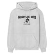 Wrestling Mom with Wrestler Icon and Wrestler Name on a Hoodie with a Black Graphic