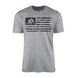 Wrestling Grandpa Horizontal Flag on a Men's T-Shirt with a Black Graphic
