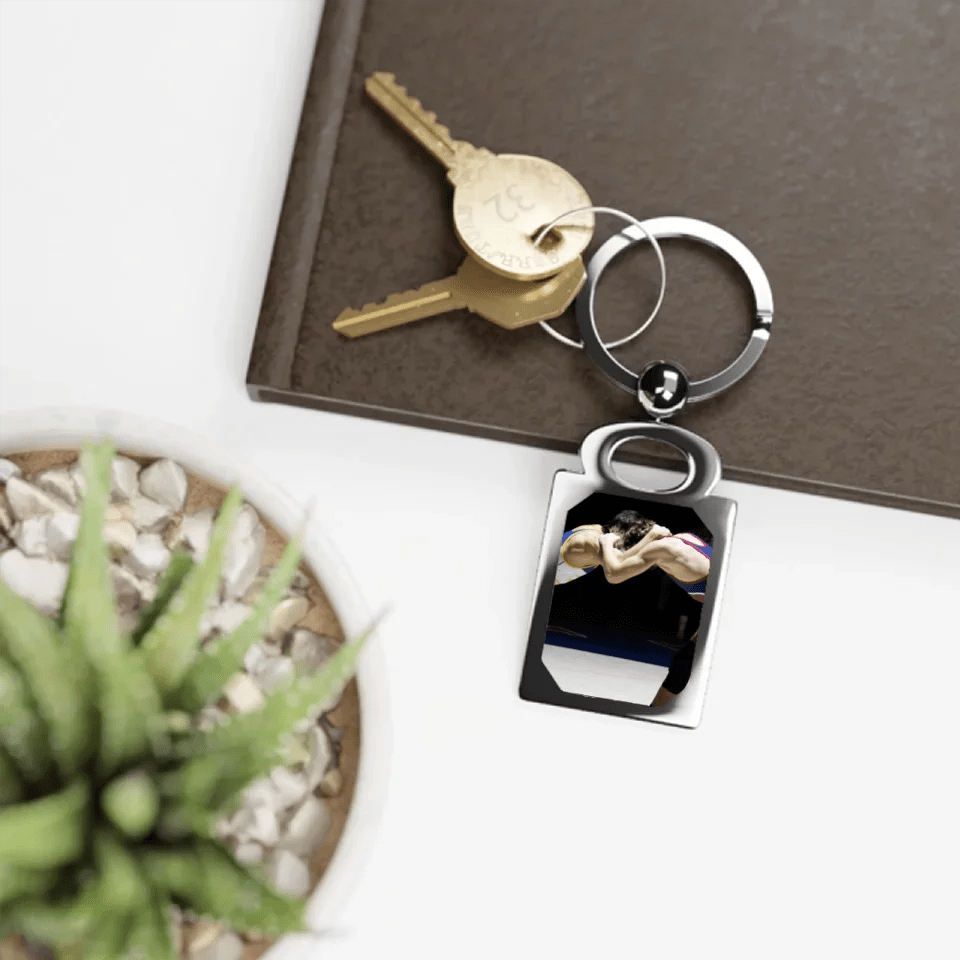 Custom Wrestler Photo Key Ring