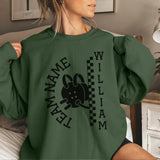 Personalized Wrestling on a Sweatshirt With Team and Wrestler Name on a Sweatshirt