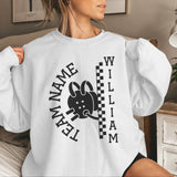 Personalized Wrestling on a Sweatshirt With Team and Wrestler Name on a Sweatshirt