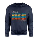 Personalized Wrestling Wrestling Wrestling on a Sweatshirt With Mascot and Wrestler Name on a Sweatshirt