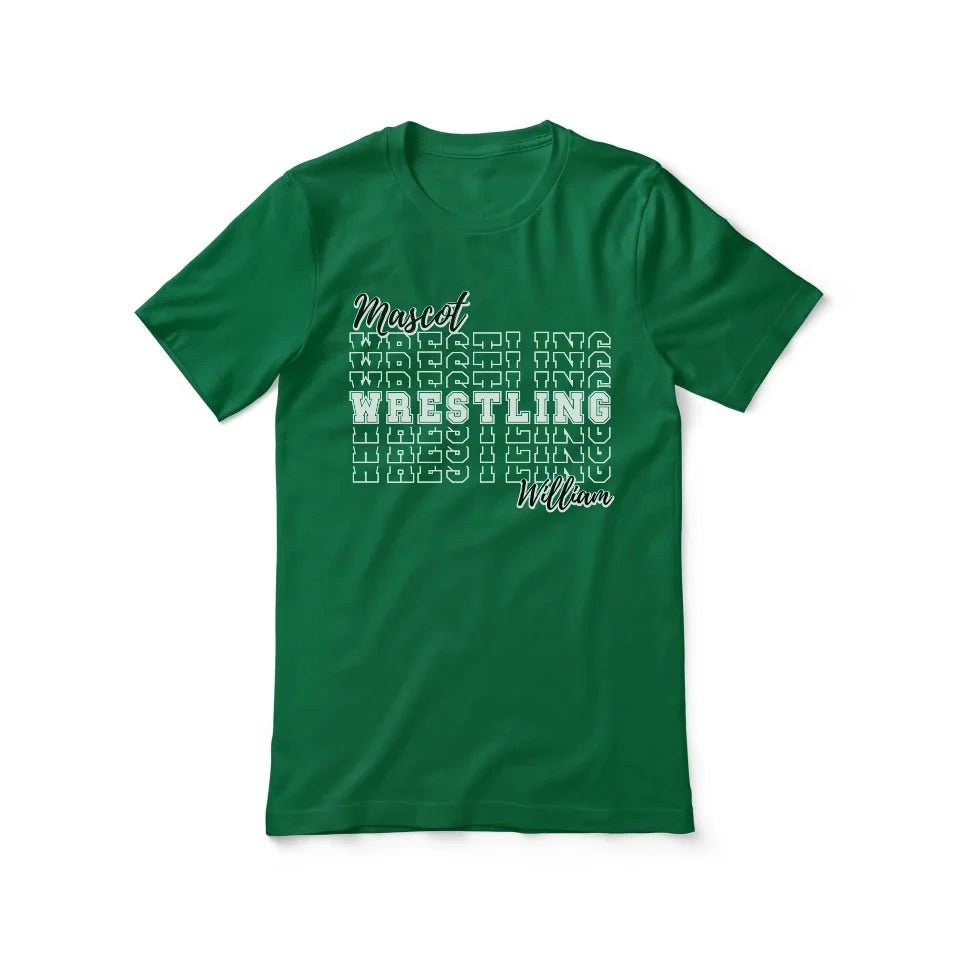 Custom Wrestling Shirt With Mascot and Wrestler Name on a Unisex T-Shirt