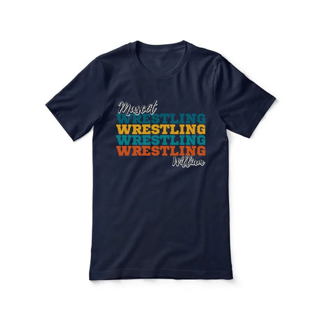 Personalized Wrestling Wrestling Wrestling Shirt With Mascot and Wrestler Name on a Unisex T-Shirt