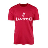 Basic Dance with Dancer Icon on a Men's T-Shirt with a White Graphic