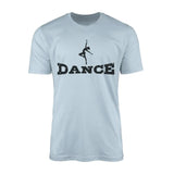 Basic Dance with Dancer Icon on a Men's T-Shirt with a Black Graphic