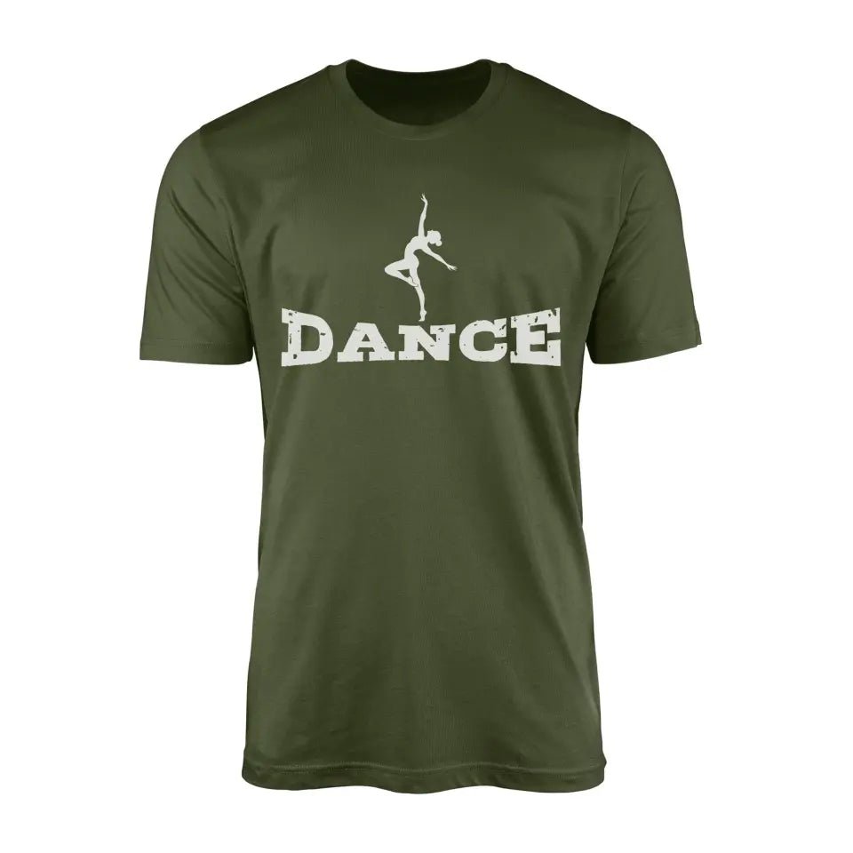 Basic Dance with Dancer Icon on a Men's T-Shirt with a White Graphic