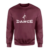 Basic Dance with Dancer Icon on a Sweatshirt with a White Graphic