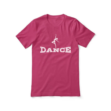 Basic Dance with Dancer Icon on a Unisex T-Shirt with a White Graphic