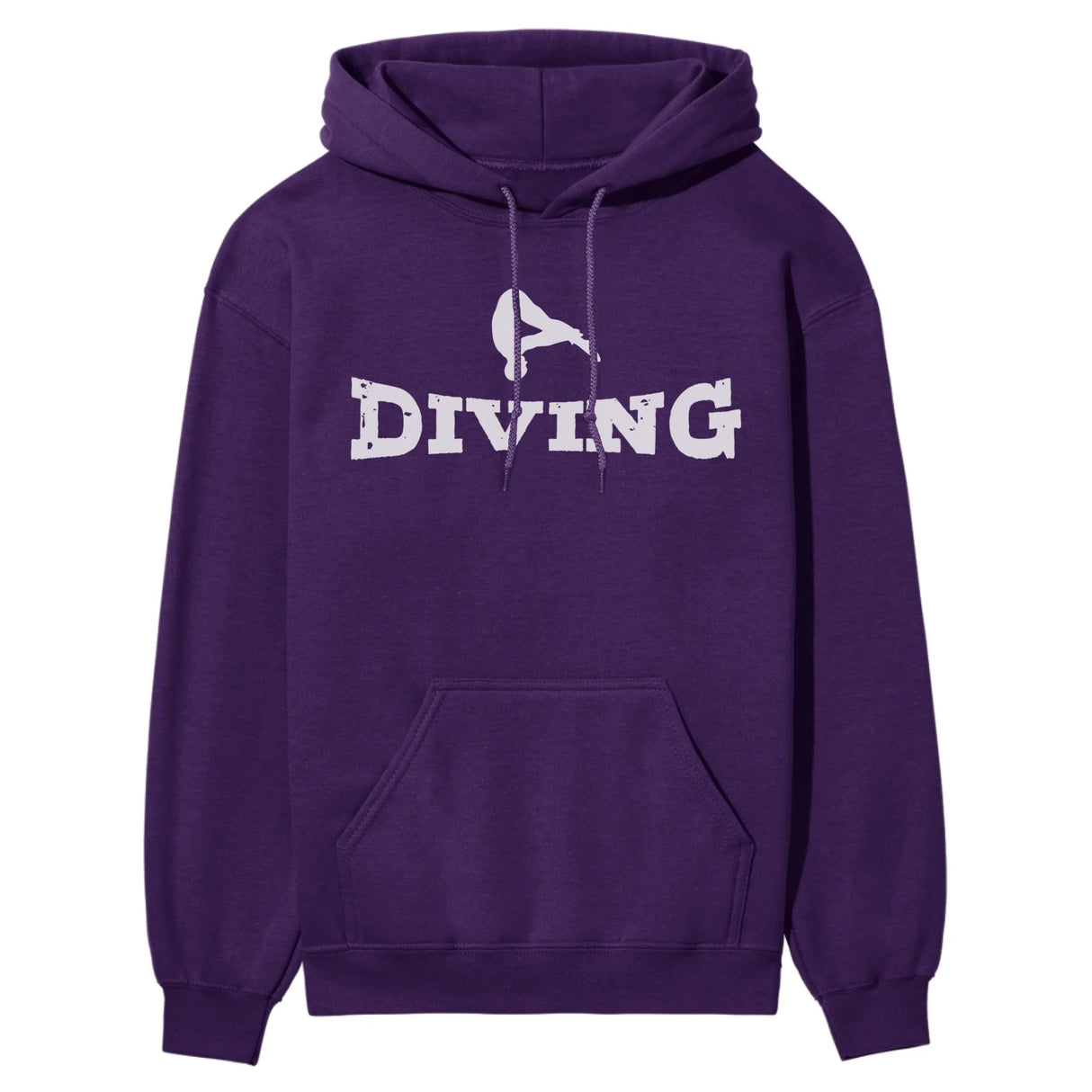 Basic Diving with Diver Icon on a Hoodie with a White Graphic