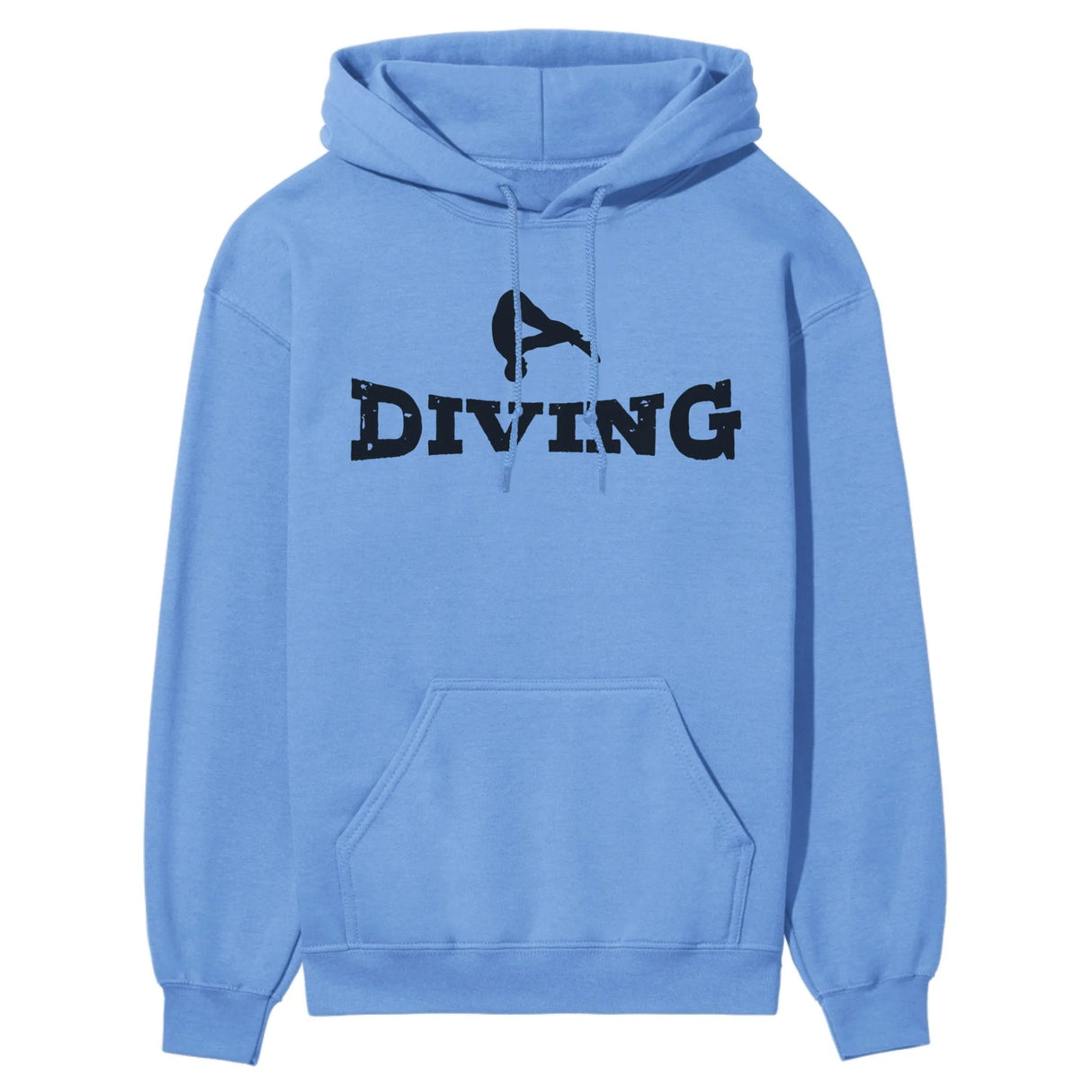 Basic Diving with Diver Icon on a Hoodie with a Black Graphic