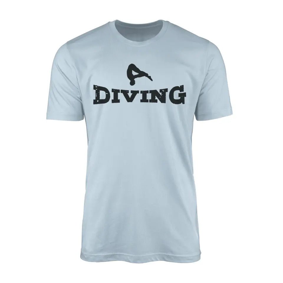 Basic Diving with Diver Icon on a Men's T-Shirt with a Black Graphic