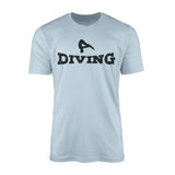 Basic Diving with Diver Icon on a Men's T-Shirt with a Black Graphic