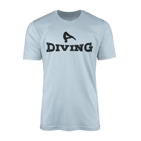 Basic Diving with Diver Icon on a Men's T-Shirt with a Black Graphic