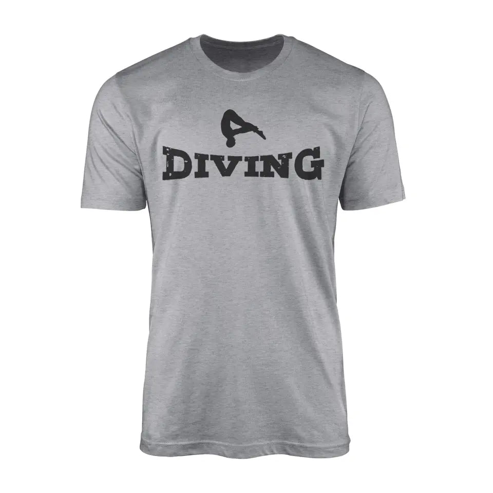 Basic Diving with Diver Icon on a Men's T-Shirt with a Black Graphic