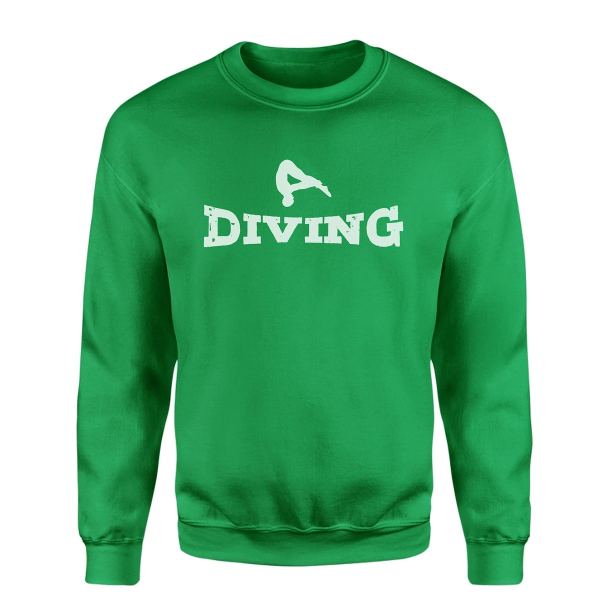 Basic Diving with Diver Icon on a Sweatshirt with a White Graphic