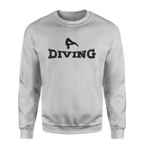 Basic Diving with Diver Icon on a Sweatshirt with a Black Graphic