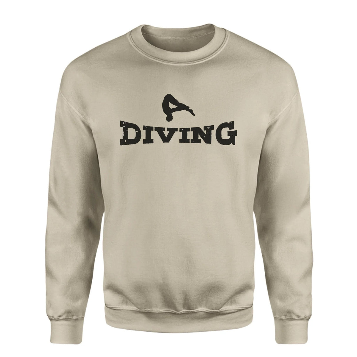 Basic Diving with Diver Icon on a Sweatshirt with a Black Graphic