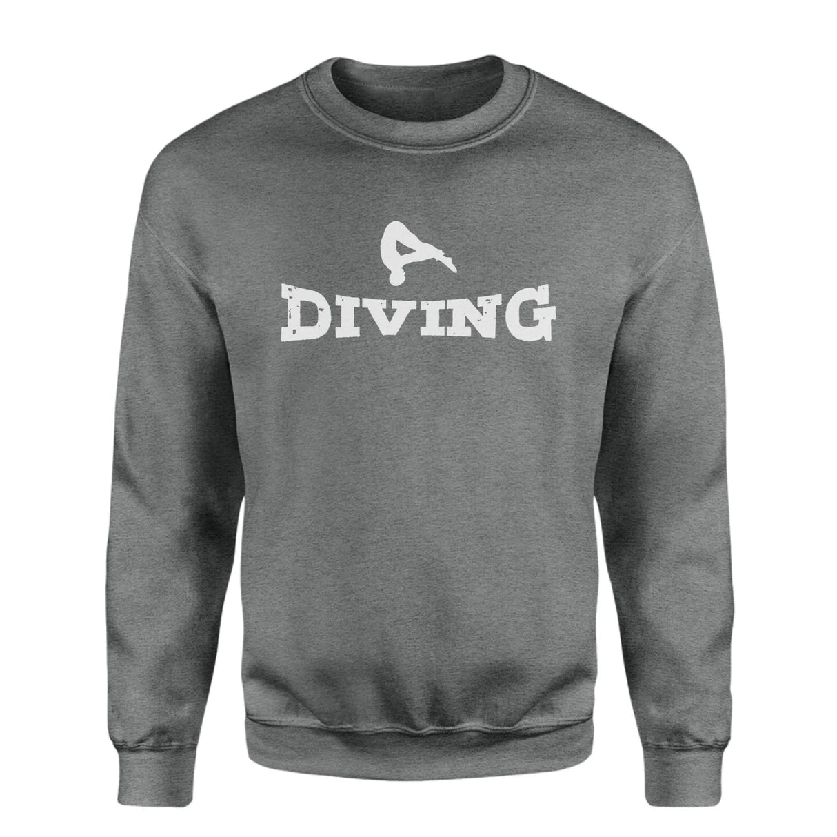 Basic Diving with Diver Icon on a Sweatshirt with a White Graphic