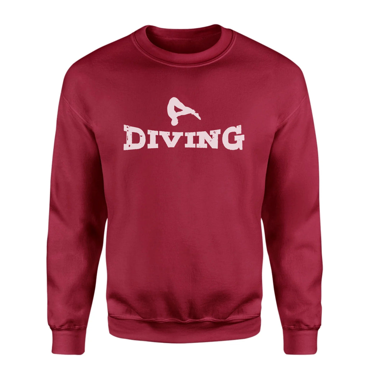 Basic Diving with Diver Icon on a Sweatshirt with a White Graphic