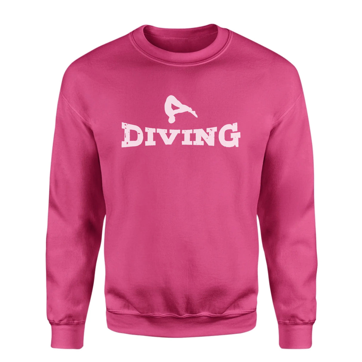 Basic Diving with Diver Icon on a Sweatshirt with a White Graphic
