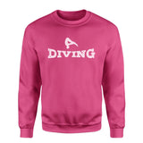 Basic Diving with Diver Icon on a Sweatshirt with a White Graphic