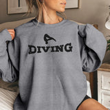 Basic Diving with Diver Icon on a Sweatshirt with a Black Graphic