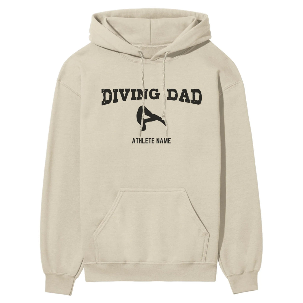 Diving Dad with Diver Icon and Diver Name on a Hoodie with a Black Graphic