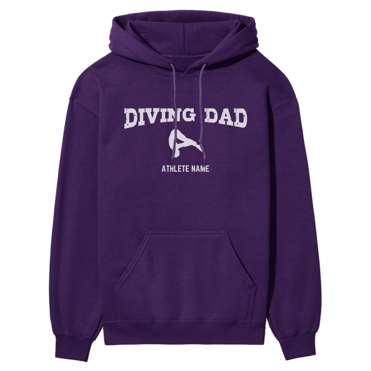 Diving Dad with Diver Icon and Diver Name on a Hoodie with a White Graphic