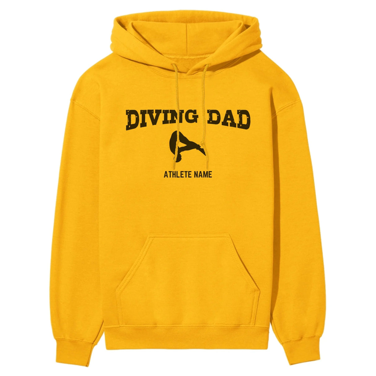 Diving Dad with Diver Icon and Diver Name on a Hoodie with a Black Graphic