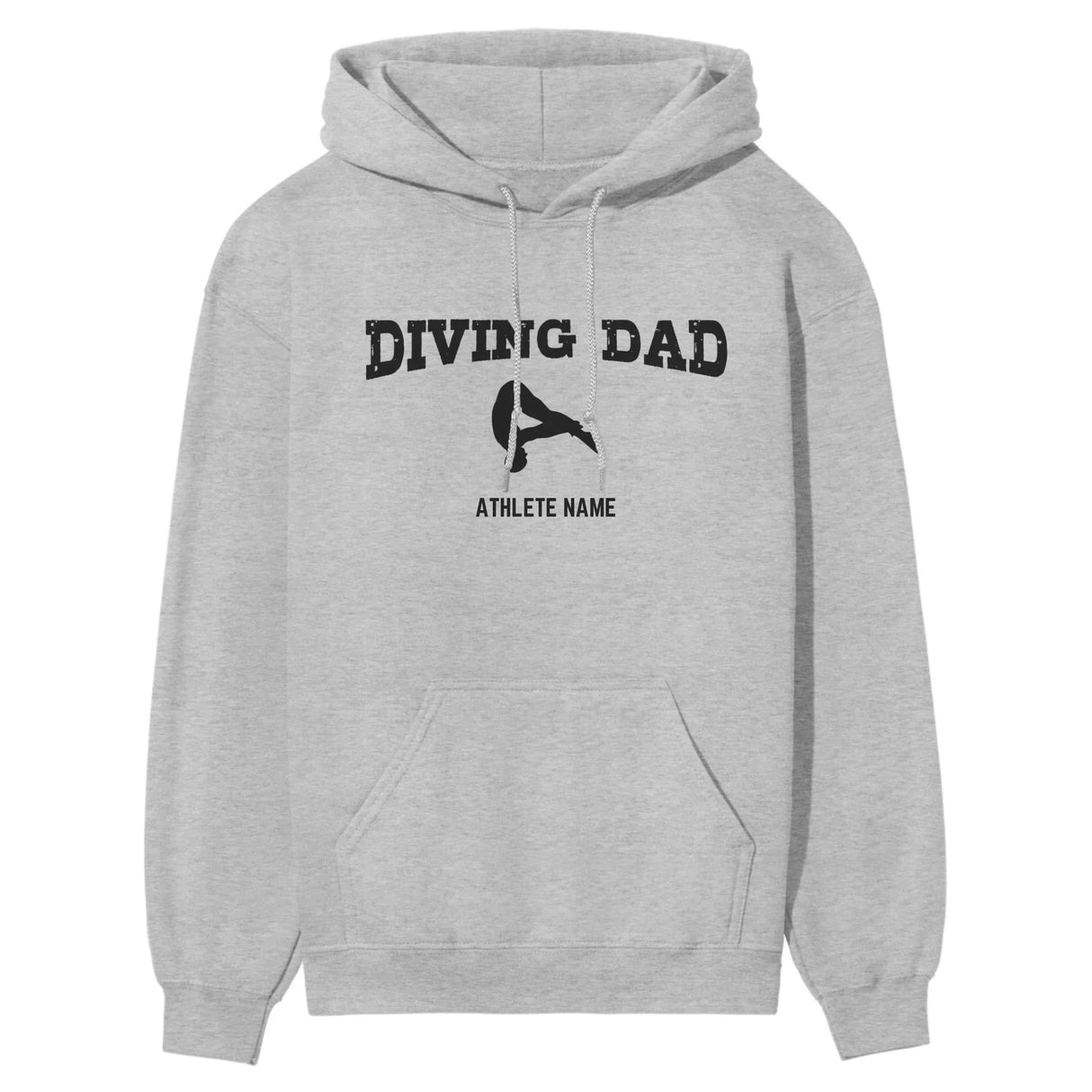 Diving Dad with Diver Icon and Diver Name on a Hoodie with a Black Graphic