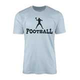 Basic Football with Football Player Icon on a Men's T-Shirt with a Black Graphic