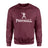 Basic Football with Football Player Icon on a Sweatshirt with a White Graphic