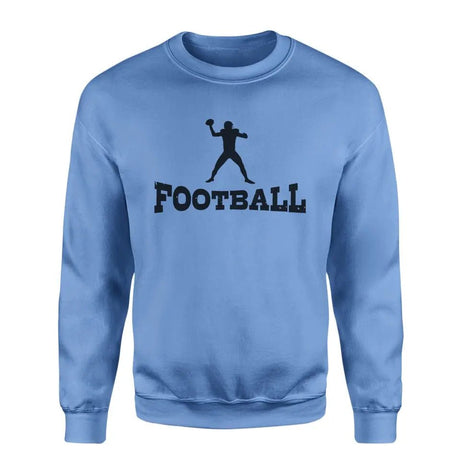 Basic Football with Football Player Icon on a Sweatshirt with a Black Graphic