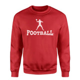 Basic Football with Football Player Icon on a Sweatshirt with a White Graphic