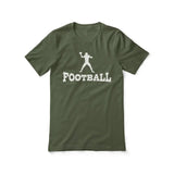 Basic Football with Football Player Icon on a Unisex T-Shirt with a White Graphic