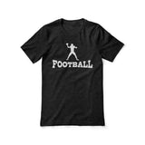 Basic Football with Football Player Icon on a Unisex T-Shirt with a White Graphic