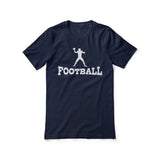 Basic Football with Football Player Icon on a Unisex T-Shirt with a White Graphic