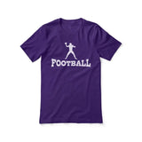 Basic Football with Football Player Icon on a Unisex T-Shirt with a White Graphic