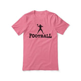 Basic Football with Football Player Icon on a Unisex T-Shirt with a Black Graphic