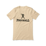 Basic Football with Football Player Icon on a Unisex T-Shirt with a Black Graphic