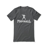 Basic Football with Football Player Icon on a Unisex T-Shirt with a White Graphic